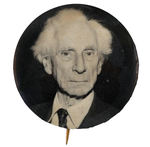 BERTRAND RUSSELL 1960s PORTRAIT BUTTON.