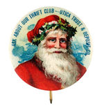 COLORFUL SANTA WITH BANK IMPRINT.