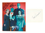 "THE MUNSTERS CAST-SIGNED PHOTO/FRED GWYNNE SIGNED ALBUM PAGE.