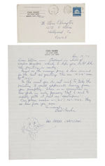 CARL BARKS HAND-WRITTEN LETTER REGARDING PAINTING SALE AND FEATURING UNCLE SCROOGE SKETCH.