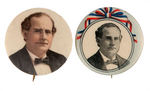 BRYAN FOUR PORTRAIT BUTTONS FROM 1900.