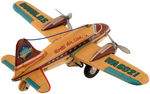 BANDAI "DOUGLAS - WORLD AIR LINE" FRICTION AIRPLANE WITH REVOLVING PROPS.