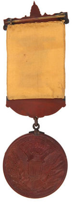 McKINLEY 1897 INAUGURAL COMMITTEE'S OFFICIAL BADGE WITH LARGE MEDAL.