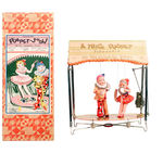 "PUPPET-SHOW ON THE SWINGING STAGE" ELABORATE BOXED WINDUP.