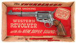 "THE THUNDER GUN SUPER SMOKING WESTERN REVOLVER" BOXED MARX CAP PISTOL.