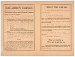 "DEBS AMNESTY COMMITTEE" 1920 BROCHURE WHILE HE RAN FOR PRESIDENT FROM JAIL.