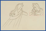 SLEEPING BEAUTY PRODUCTION DRAWING TRIO.