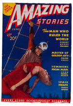 “AMAZING STORIES” LATE 1930S PULP TRIO WITH SPECIAL SUBSCRIPTION OFFER COUPON.