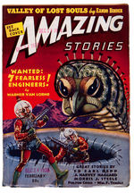 “AMAZING STORIES” LATE 1930S PULP TRIO WITH SPECIAL SUBSCRIPTION OFFER COUPON.