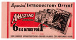 “AMAZING STORIES” LATE 1930S PULP TRIO WITH SPECIAL SUBSCRIPTION OFFER COUPON.