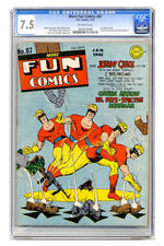 MORE FUN COMICS #87 JANUARY 1943  CGC 7.5  OFF-WHITE PAGES.