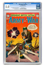 OUR ARMY AT WAR #1  AUGUST 1952  CGC 5.0  OFF-WHITE TO WHITE PAGES.