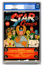 ALL-STAR COMICS #9 OCTOBER NOVEMBER 1941  CGC 5.5  OFF-WHITE PAGES.