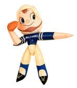 BALTIMORE COLTS/JOHNNY UNITAS INFLATABLE DOLL/BUTTONS/PATCHES.