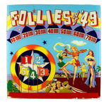 "FOLLIES OF '49" PINBALL GLASS.