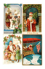 SANTA CLAUS EMBOSSED POST CARDS.