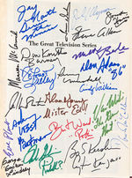 IMPRESSIVE "THE GREAT TELEVISION SERIES" BOOK SIGNED BY MANY TV STARS.