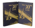 “THE 30TH LOG” WWII SEABEES BOOK SET FEATURING SUPERMAN SPECIALTY ART.