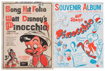 “PINOCCHIO” SHEET MUSIC/SONG FOLIO LOT OF NINE.