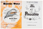 “PINOCCHIO” SHEET MUSIC/SONG FOLIO LOT OF NINE.