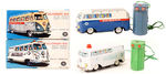 BATTERY OPERATED AIRLINE "VOLKSWAGEN BUS" BOXED PAIR.