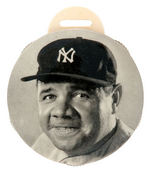 QUAKER CEREALS PREMIUM 1934 BABE RUTH CELLULOID GAME SCORER WITH YANKEES LOGO.