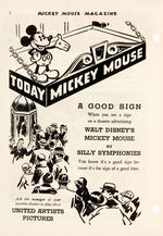 "MICKEY MOUSE MAGAZINE" RARE FIRST SERIES ISSUE.