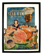 "ARMOUR'S STAR HAM" LARGE STORE SIGN FEATURING SNOW WHITE AND THE SEVEN DWARFS.