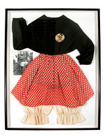 "MICKEY/MINNIE MOUSE" 1930s ADULT COSTUMES PROFESSIONALLY FRAMED.