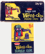 "WEIRD-OHS" FULL GUM CARD DISPLAY BOX.