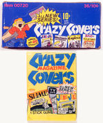 "CRAZY MAGAZINE COVERS" FULL GUM CARD DISPLAY BOX.