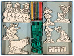 "WALT DISNEY CHARACTERS MOVIE STUDIO TO COLOR AND ERECT" RARE BOXED SET IN CHOICE CONDITION.