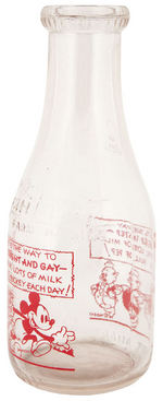 MICKEY MOUSE & THE THREE LITTLE PIGS MILK BOTTLE.