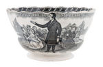 TEMPERANCE CUP, SAUCER, BOWLS CIRCA 1840s.