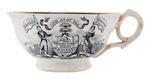 TEMPERANCE CUP, SAUCER, BOWLS CIRCA 1840s.