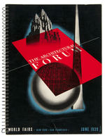 1939 NEW YORK WORLD'S FAIR & GOLDEN GATE INTERNATIONAL EXPO "THE ARCHITECTURAL FORUM" MAGAZINE.