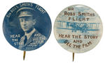 FIRST ANGLO-AUSTRALIAN FLIGHT PAIR OF RARE BUTTONS C. 1920.