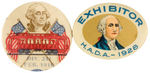 GEORGE WASHINGTON PAIR OF RARE 1916 AND 1928 BUTTONS.