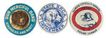 THREE RARE AND EARLY ANIMAL WELFARE BUTTONS.