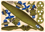 "HOP HARRIGAN BOEING B 29 SUPERFORTRESS MODEL PLANE AND TARGET GAME" PREMIUM.