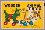 "WOODEN ANIMAL TOYS" BOXED SET OF 12.