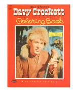 "DAVY CROCKETT COLORING BOOK" WITH CUT-OUT COONSKIN CAP.