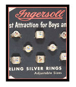 "INGERSOLL" MICKEY MOUSE/DONALD DUCK RING DISPLAY.