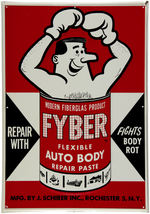 "FYBER FLEXIBLE AUTO BODY REPAIR PASTE" TIN SIGN.