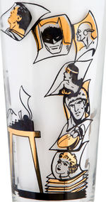 "DC - SUPERMAN - NATIONAL COMICS" PROMOTIONAL GLASS VARIETY.