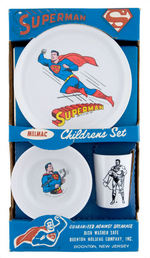 "SUPERMAN CHILDREN'S SET" BOXED DINNERWARE SET.