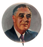 FRANKLIN ROOSEVELT THREE FULL COLOR LARGE PORTRAIT BUTTONS.