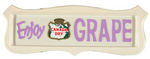 "CANADA DRY ENJOY GRAPE" LIGHTED SIGN &"NU GRAPE" SILK SCREENED METAL THERMOMETER.