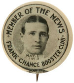 FRANK CHANCE 1930s YANKEE'S PORTRAIT BUTTON.