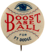 EARLY REBUS "(EYE) BOOST BASE BALL FOR FORT DODGE."